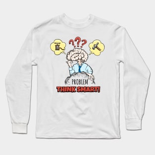 Human brain in thinking process tries to solve a complex problem Long Sleeve T-Shirt